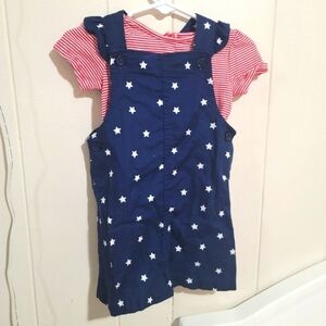 Carters Child of Mine Patrotic  Blue, Red and white Star-Patterned Dress 18Month